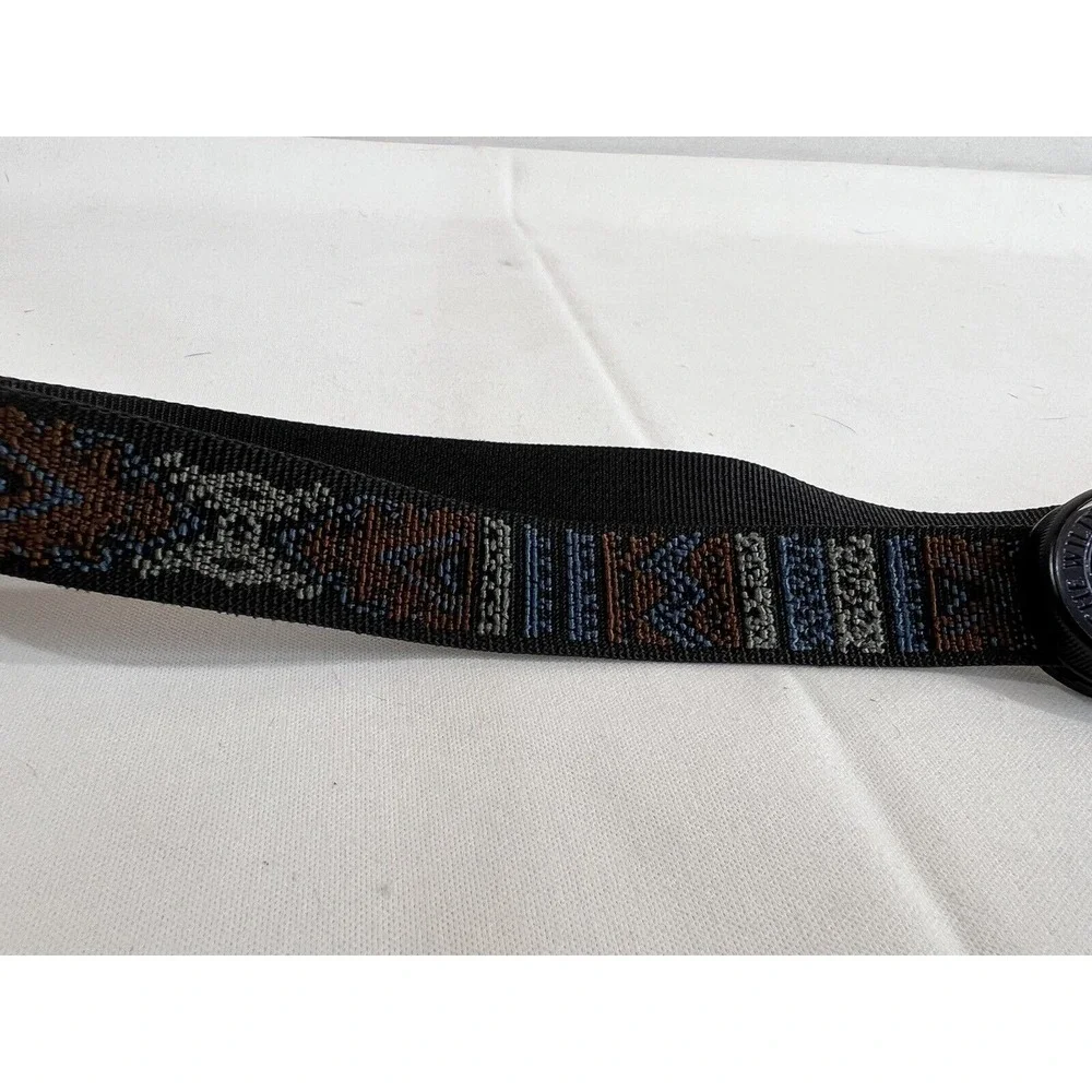 Wilderness Society Belt Mens 38 Embroidered Geometric Canvas Outdoor Casual